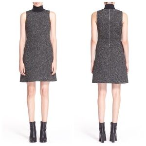 Theory Raneid Alden Dress black wool‎ tweed dress NWT $395 size 8